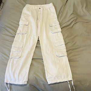White cargo pants